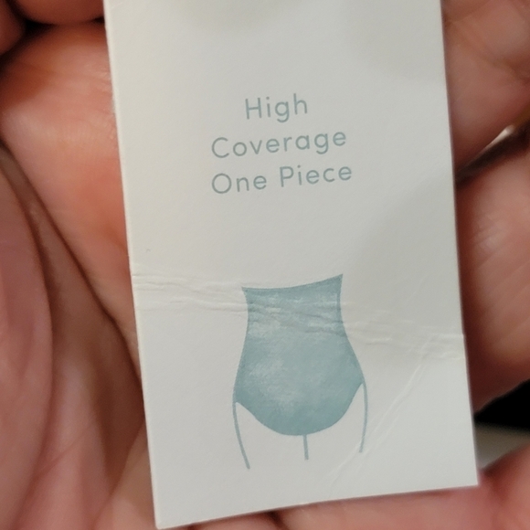 Kona Sol Side Cinch High Coverage One piece swimsuit Navy/ White Stripe Size XL - Picture 11 of 12